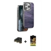 MARSİLYAN™- iPhone 14 Pro Kılıf Atlas Minimal Özel Seri - Siyah Buffer Cam Ekran Koruyucu + Raze Metal Kamera Lens - GD