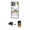MARSİLYAN™- iPhone 14 Pro Kılıf Çekirdek Asil - Siyah Buffer Cam Ekran Koruyucu + Raze Metal Kamera Lens - GD