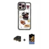 MARSİLYAN™- iPhone 14 Pro Kılıf Çekirdek Asil - Siyah Buffer Hayalet Cam Ekran Koruyucu + Gold Raze Metal Kamera Lens