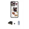 MARSİLYAN™- iPhone 14 Pro Kılıf Çekirdek Asil - Siyah Joko Magic 5D Cam + Raze Metal Kamera Lens - GD