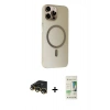 MARSİLYAN™- iPhone 14 Pro Kılıf Çekirdek Modern Prime - Siyah 20D Premium Cam Ekran Koruyucu + Raze Metal Kamera Lens - GD