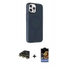 MARSİLYAN™- iPhone 14 Pro Kılıf Çekirdek Modern Prime - Siyah Buffer Hayalet Cam Ekran Koruyucu + Raze Metal Kamera Lens - GD