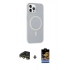MARSİLYAN™- iPhone 14 Pro Kılıf Çekirdek Modern Prime - Siyah Buffer Hayalet Cam Ekran Koruyucu + Raze Metal Kamera Lens - GD