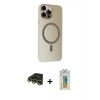 MARSİLYAN™- iPhone 14 Pro Kılıf Çekirdek Modern Prime - Siyah Polymer Nano Ekran Koruyucu + Raze Metal Kamera Lens - GD