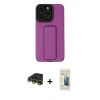 MARSİLYAN™- iPhone 14 Pro Kılıf Çekirdek Yansıma - Siyah 6D Mat Seramik Hayalet Nano Ekran Koruyucu + Raze Metal Kamera Lens - GD