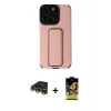 MARSİLYAN™- iPhone 14 Pro Kılıf Çekirdek Yansıma - Siyah Buffer Cam Ekran Koruyucu + Raze Metal Kamera Lens - GD