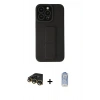 MARSİLYAN™- iPhone 14 Pro Kılıf Çekirdek Yansıma - Siyah Joko Magic 5D Cam + Raze Metal Kamera Lens - GD
