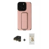 MARSİLYAN™- iPhone 14 Pro Kılıf Çekirdek Yansıma - Siyah Mat Seramik Nano Ekran Koruyucu + Raze Metal Kamera Lens - GD