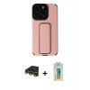MARSİLYAN™- iPhone 14 Pro Kılıf Çekirdek Yansıma - Siyah Polymer Nano Ekran Koruyucu + Raze Metal Kamera Lens - GD