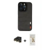 MARSİLYAN™- iPhone 14 Pro Kılıf Doruk Asil Koleksiyonu - Siyah Mat Seramik Nano Ekran Koruyucu + Raze Metal Kamera Lens - GD