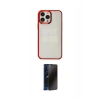 MARSİLYAN™- iPhone 14 Pro Kılıf Doruk Doku Prime - Siyah 3D Antistatik Hayalet Cam Ekran Koruyucu