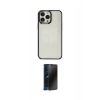 MARSİLYAN™- iPhone 14 Pro Kılıf Doruk Doku Prime - Siyah 3D Antistatik Hayalet Cam Ekran Koruyucu