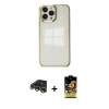 MARSİLYAN™- iPhone 14 Pro Kılıf Doruk Doku Prime - Siyah Buffer Cam Ekran Koruyucu + Raze Metal Kamera Lens - GD