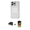 MARSİLYAN™- iPhone 14 Pro Kılıf Doruk Doku Prime - Siyah Buffer Cam Ekran Koruyucu + Raze Metal Kamera Lens - GD