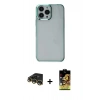 MARSİLYAN™- iPhone 14 Pro Kılıf Doruk Doku Prime - Siyah Buffer Cam Ekran Koruyucu + Raze Metal Kamera Lens - GD