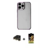 MARSİLYAN™- iPhone 14 Pro Kılıf Doruk Doku Prime - Siyah Buffer Cam Ekran Koruyucu + Raze Metal Kamera Lens - GD