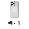 MARSİLYAN™- iPhone 14 Pro Kılıf Doruk Doku Prime - Siyah Joko Magic 5D Cam + Raze Metal Kamera Lens - GD
