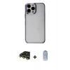 MARSİLYAN™- iPhone 14 Pro Kılıf Doruk Doku Prime - Siyah Joko Magic 5D Cam + Raze Metal Kamera Lens - GD