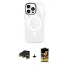 MARSİLYAN™- iPhone 14 Pro Kılıf Doruk Prime - Siyah Buffer Cam Ekran Koruyucu + Raze Metal Kamera Lens - GD