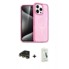 MARSİLYAN™- iPhone 14 Pro Kılıf Eksen Doku Koleksiyonu - Şeffaf Pasifik Cam Ekran Koruyucu + Raze Metal Kamera Lens - GD
