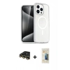 MARSİLYAN™- iPhone 14 Pro Kılıf Eksen Doku Koleksiyonu - Siyah 6D Mat Seramik Hayalet Nano Ekran Koruyucu + Raze Metal Kamera Lens - GD