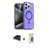 MARSİLYAN™- iPhone 14 Pro Kılıf Eksen Doku Koleksiyonu - Siyah 6D Mat Seramik Hayalet Nano Ekran Koruyucu + Raze Metal Kamera Lens - GD