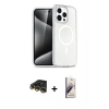 MARSİLYAN™- iPhone 14 Pro Kılıf Eksen Doku Koleksiyonu - Siyah Bilvis 3D Mat Cam Ekran Koruyucu + Gold Raze Metal Kamera Lens
