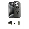 MARSİLYAN™- iPhone 14 Pro Kılıf Eksen Doku Koleksiyonu - Siyah Joko Magic 5D Hayalet Cam + Raze Metal Kamera Lens - GD