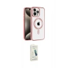 MARSİLYAN™- iPhone 14 Pro Kılıf Eksen Form Koleksiyonu - Şeffaf Pasifik Cam Ekran Koruyucu