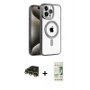 MARSİLYAN™- iPhone 14 Pro Kılıf Eksen Form Koleksiyonu - Siyah 20D Premium Cam Ekran Koruyucu + Raze Metal Kamera Lens - GD