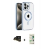 MARSİLYAN™- iPhone 14 Pro Kılıf Eksen Form Koleksiyonu - Siyah 20D Premium Cam Ekran Koruyucu + Raze Metal Kamera Lens - GD