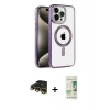 MARSİLYAN™- iPhone 14 Pro Kılıf Eksen Form Koleksiyonu - Siyah 20D Premium Cam Ekran Koruyucu + Raze Metal Kamera Lens - GD