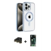 MARSİLYAN™- iPhone 14 Pro Kılıf Eksen Form Koleksiyonu - Siyah 360 Mat Full Body Arka Koruyucu + Raze Metal Kamera Lens - GD