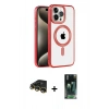 MARSİLYAN™- iPhone 14 Pro Kılıf Eksen Form Koleksiyonu - Siyah 360 Mat Full Body Arka Koruyucu + Raze Metal Kamera Lens - GD