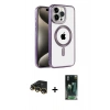 MARSİLYAN™- iPhone 14 Pro Kılıf Eksen Form Koleksiyonu - Siyah 360 Mat Full Body Arka Koruyucu + Raze Metal Kamera Lens - GD