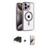 MARSİLYAN™- iPhone 14 Pro Kılıf Eksen Form Koleksiyonu - Siyah Bilvis 3D Mat Cam Ekran Koruyucu + Raze Metal Kamera Lens - GD