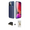 MARSİLYAN™- iPhone 14 Pro Kılıf Eksen Form Prime - Siyah Mat Seramik Nano Ekran Koruyucu + Raze Metal Kamera Lens - GD