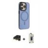 MARSİLYAN™- iPhone 14 Pro Kılıf Eksen Işık Prime - Siyah Bilvis Hayalet Cam Ekran Koruyucu + Raze Metal Kamera Lens - GD
