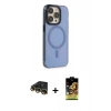 MARSİLYAN™- iPhone 14 Pro Kılıf Eksen Işık Prime - Siyah Buffer Cam Ekran Koruyucu + Raze Metal Kamera Lens - GD
