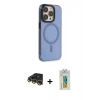 MARSİLYAN™- iPhone 14 Pro Kılıf Eksen Işık Prime - Siyah Polymer Nano Ekran Koruyucu + Raze Metal Kamera Lens - GD