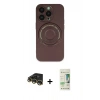 MARSİLYAN™- iPhone 14 Pro Kılıf Eksen Klasik Prime - Siyah 20D Premium Cam Ekran Koruyucu + Raze Metal Kamera Lens - GD