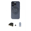 MARSİLYAN™- iPhone 14 Pro Kılıf Eksen Klasik Prime - Siyah Joko Magic 5D Cam + Gold Raze Metal Kamera Lens