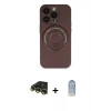 MARSİLYAN™- iPhone 14 Pro Kılıf Eksen Klasik Prime - Siyah Joko Magic 5D Cam + Gold Raze Metal Kamera Lens