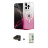 MARSİLYAN™- iPhone 14 Pro Kılıf Eksen Minimal Özel Seri - Siyah 20D Premium Cam Ekran Koruyucu + Raze Metal Kamera Lens - GD