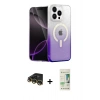 MARSİLYAN™- iPhone 14 Pro Kılıf Eksen Minimal Özel Seri - Siyah 20D Premium Cam Ekran Koruyucu + Raze Metal Kamera Lens - GD