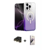 MARSİLYAN™- iPhone 14 Pro Kılıf Eksen Minimal Özel Seri - Siyah Bilvis 3D Mat Cam Ekran Koruyucu + Raze Metal Kamera Lens - GD