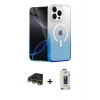MARSİLYAN™- iPhone 14 Pro Kılıf Eksen Minimal Özel Seri - Siyah Bilvis Hayalet Cam Ekran Koruyucu + Raze Metal Kamera Lens - GD
