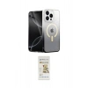 MARSİLYAN™- iPhone 14 Pro Kılıf Eksen Minimal Özel Seri - Siyah Mat Seramik Nano Ekran Koruyucu