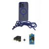 MARSİLYAN™- iPhone 14 Pro Kılıf Eksen Özel Seri - Siyah 18D Cam Ekran Koruyucu + Raze Metal Kamera Lens - GD
