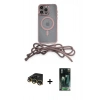 MARSİLYAN™- iPhone 14 Pro Kılıf Eksen Özel Seri - Siyah 360 Mat Full Body Arka Koruyucu + Raze Metal Kamera Lens - GD